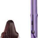 2026 New & Upgraded Mini Dual Purpose Curling Iron, 2-in-1 Curling Wand & Flat Iron Hair Straightener for Women - Portable Travel Curling Iron for Short, Medium, Long and All Hair Types (Purple)