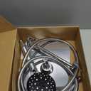 Veken Wide Rain Shower Head with Handheld, High Pressure Rainfall Showerhead Combo with Arm for Bathroom Accessories, Home Decor, Detachable Dual Shower with Multi Modes Handheld Spray, Silver Chrome (Standard Flow(2.5GPM))