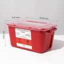 Alcedo Sharps Container for Home and Professional Use 1 Gallon (2-Pack), Biohazard Needle and Syringe Disposal, Medical Grade
