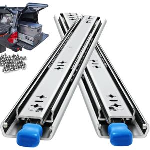 with Lock Heavy Duty Drawer Slides 12 14 16 18 20 22 24 26 28 30 32 34 36 40 Inch 230 Lbs Side Mount Full Extension Ball Bearing Rails Rail Tool Box Runner Glide -W:53mm, 24 Inch