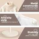 Reusable Shirt Display Stand-Mannequin Torso Tshirt Display Stand for Retail/Vendors,18-33" Adjustable Dress Form Mannequin Stand Clothes Rack,Portable Stable Holder Jacket Coat Hanger,All Metal/White