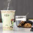 PaperMade Disposable Insulated 12 Oz, 14 Count To Go Designed Hot Cups With Black Dome Lids, For Drinking Coffee, Tea, Or Any Hot Beverage, Throw Away, Travel, Spill Free