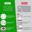 Sink Protector Grid 26-1/16" x 14-1/16", Rear Drain with Corner Radius 3-1/2", stainless steel sink grid for sink protectors
