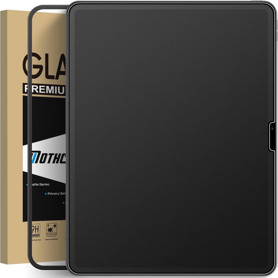 Mothca Matte Glass Screen Protector for iPad Air 13-inch M3 2025 / M2 2024 (iPad Air 7th/6th Generation) with Easy Installation Frame, Anti-Glare & Anti-Fingerprint Tempered Glass Film, Smooth as Silk