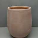Planters for Indoor Plants, 18.7 inch Large Plant Pots for Indoor & Outdoor Use, Magnesium Oxide Ribbed Round Planter with Drainage Hole and Rubber Plug, Garden Decorative
