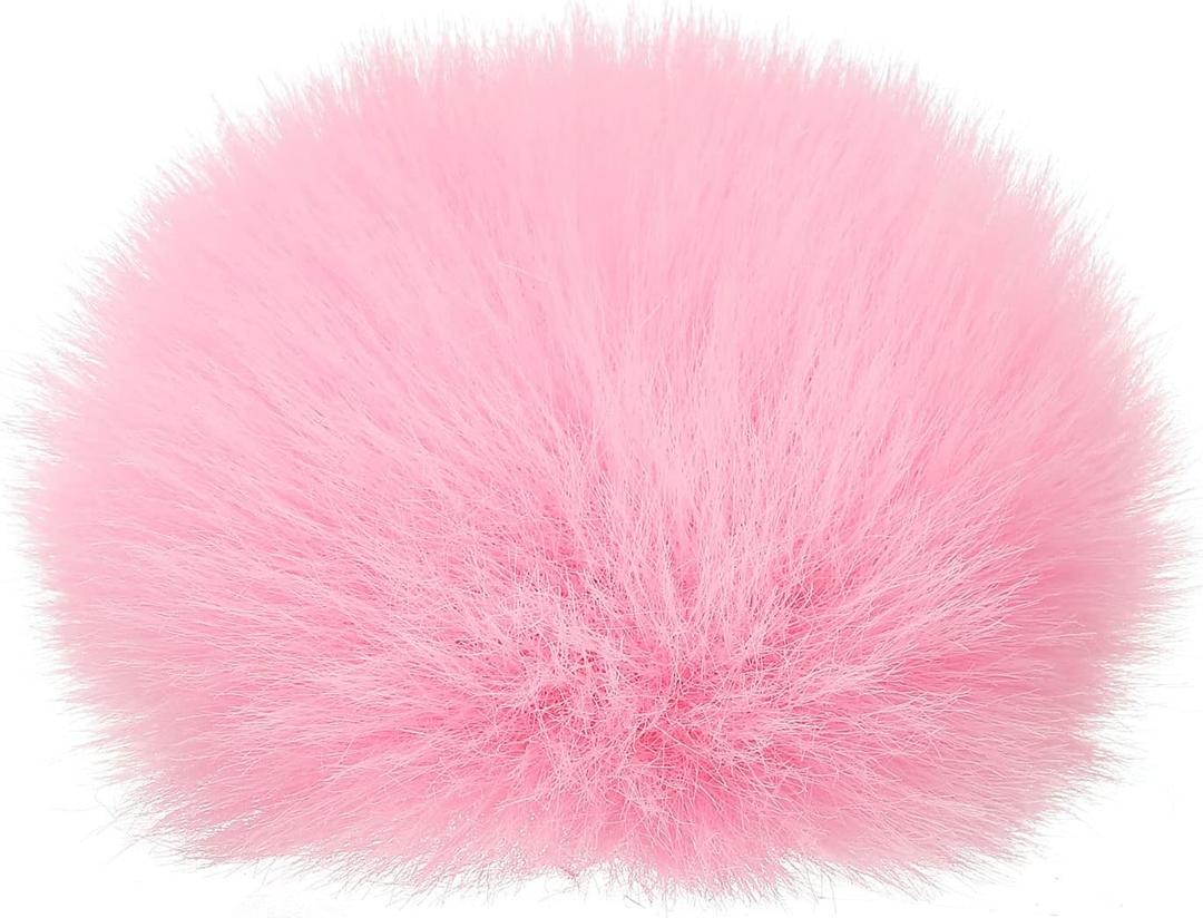 2 x PATIKIL Furry Microphone Windscreen 7mm x 65mm Mic Cover Windshield for Indoor Outdoor Microphone Pink