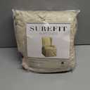 Sure Fit Home Dcor Cotton Duck Solid T-Cushion Wing Chair One Piece Slipcover, Relaxed Woven Fit, 100% Cotton, Machine Washable, Natural Color