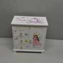 Giggle & Honey Princess Musical Jewelry Box for Girls - Kids Music Box with Drawers, Fairytale Gifts for Girls Birthday, Princess Jewelry Boxes for Ages 3-10 - 9 x 5 x 9.3 in, White