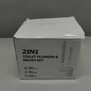 2 in 1 Toilet Plunger and Brush Set, Toilet Bowl Cleaning Combo, Groove Gap Brush, Black