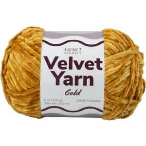 Craft County Bulky 5 Velvet Yarn Super Soft Polyester Yarn for Blankets, Home Dcor, and More!