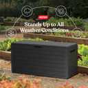Keter Atlas 70 Gallon Deck Box WeatherResistant Outdoor Storage Chest for Patio, Yard & Pool, Durable Resin Construction, Lockable Lid, EasyOpen Design
