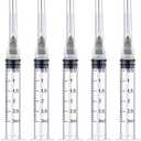 50 Pack 3ml/cc Disposable Luer Lock Lab Syringes with 22Ga 1.0 Inch Needle , Individually Sealed Packed