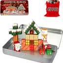 Christmas Magnetic Blocks-45PCS Xmas-Themed Building Blocks for Boys & Girls Aged 3-8 STEM Stacking Toys Games for Kids Toddlers