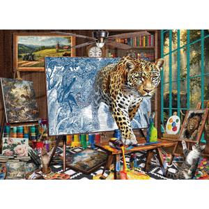 Jigsaw Puzzles for Adults 1000 Pieces, Interlock Perfectly No Dust, Impossible Difficult Hard Fun 1000 Piece Jigsaw Puzzles for Adults-1:1 Poster-Mighty Leopard