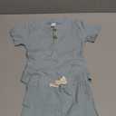 Ledy Champswiin Summer Newborn Baby Boy Girl Clothes Set Ribbed Outfits Unisex Infant Solid Short Sleeve Tops Shorts 2PCS (12-18 Months)