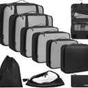 BAGAIL 6 Set/8 Set/10 Set Packing Cubes Various Sizes Packing Organizer for Travel Accessories Luggage Carry On Suitcase