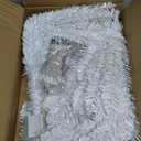 4ft Artificial Full White Christmas Tree with Separate Lights, Not Pre-lit Mini White Tinsel Pine Christmas Tree, 50 Lights, Small Xmas Tree for Home, Office, Party Decoration, Indoor