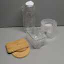 3+1 Pack Laundry Pods Containers & Dryer Sheet Holder & Laundry Detergent Dispenser, Laundry Room Organization and Storage Jars with Lids, Labels and Scoops for Scent Booster, Powder, Pods (Wood)