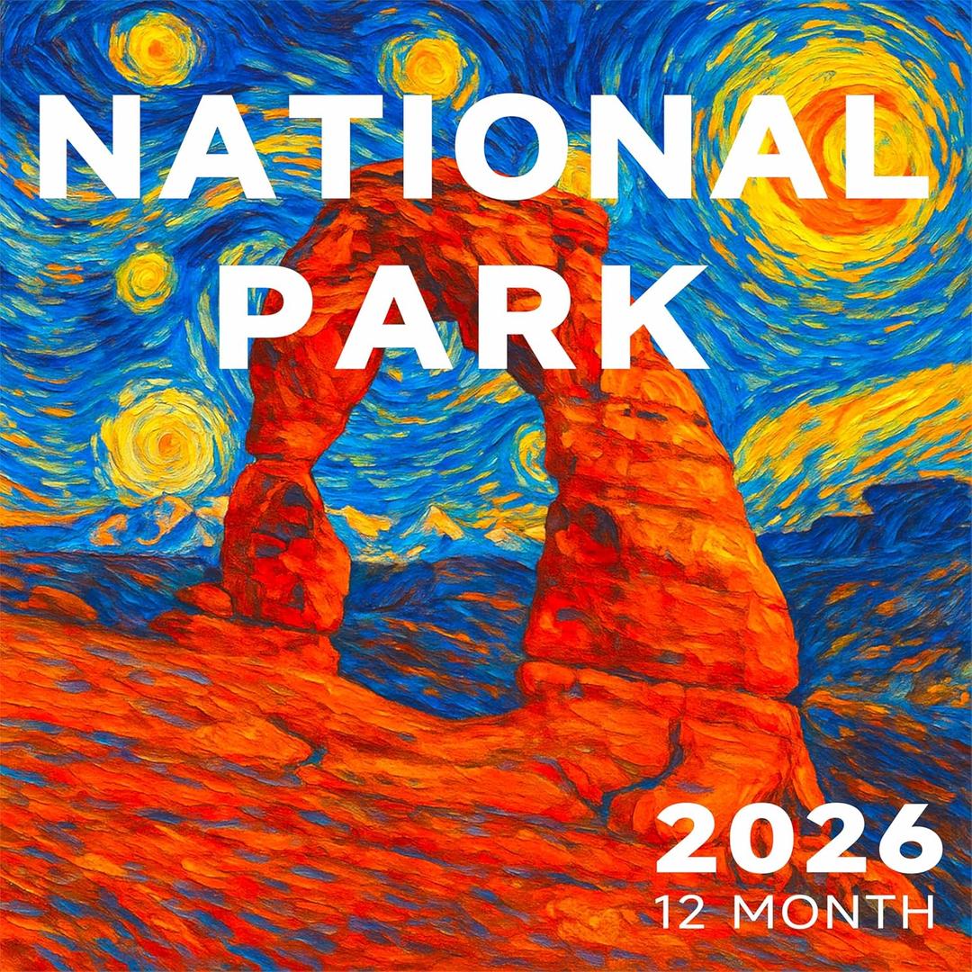 2 x 2026 Wall Calendar, 12" x 12" National Parks Calendar  Large Monthly Layout, Thick Premium Paper, 12" x 24" Open, Includes Monthly Planner Features