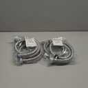 2 x Kabel-Elektro 4 Ft. washing machine hoses Set (Straight / 90 deg.). Wide internal Diameter, 3/4 inches connector compatible NPT faucets and washing ports, Stainless Steel, PVC