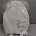 Toilet seat Elongated with Slow Close Hinges, Four Bumpers Never Loosen and Easily Remove, Two Sets of Parts, Plastic, White