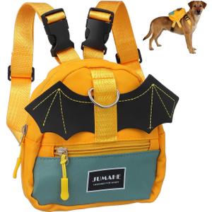 VILLCASE Dog Pack Pet Backpack Adjustable Self-Wearing Dog Harness Bag with Pockets for Small Dogs Outdoor Travel Hiking Daily Use