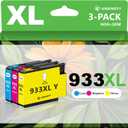 933XL Compatible for HP 933 Ink Cartridges Combo Pack Work with HP OfficeJet 6100 6600 6700 7110 7612 7610 7510 Printer (Cyan, Magenta, Yellow, 3 Pack)
