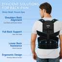 Posture Corrector for Women and Men, Back Brace Support for Upper and Lower Back Pain Relief, Adjustable for Back straightener, Spine Alignment, Scoliosis, Hunchback, Spine Corrector (L ( Waistline 30.5"-37" ), Black)