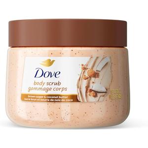 2 x Dove Brown Sugar and Coconut Butter Body Scrub Exfoliates and Deeply Nourishes for Smooth, Radiant Skin 15 oz