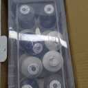 New brothread - 18 Options - Multi-Purpose 100% Mercerized Cotton Thread 50S/3 600M Each Spool for Quilting, Serger, Sewing and Embroidery - 8xMonochrome with Clear Plastic Storage Box