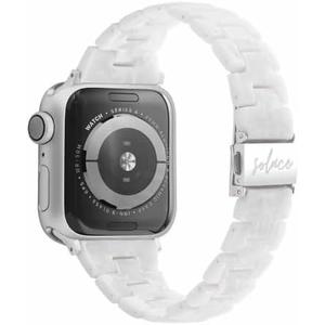Solace Bands Slim Matte Resin Watch Band - Universal Fit for Apple Watch Bands for Women and Men, iWatch Bands for 38mm 40mm 41mm 42mm 44mm 45mm 49mm Ultra, SE and Series 10 9 8 7 6 5 4 3 2 1