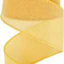 3 x HUIHUANG Yellow Burlap Wired Ribbon - 2.5 inch X 10 Yards Solid Wired Edge Jute Ribbon for Wreaths, Big Bows, Crafts, Swags, Outdoor Decoration