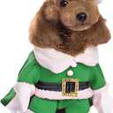 NACOCO Pet Christmas Costumes Dog Suit with Cap Santa Claus Suit Dog Hoodies Cat Xmas Costumes (Green, XXXL) (3X-Large (Pack of 1))