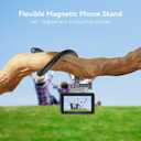 Flexible Mount Clamp for GoPro Insta360 Hero 12/11/10/9/8/Akaso EK7000/Insta360 X4/X3 More Action Camera, Tripod Stand Neck Holder Selfie Stick for Tube, Treadmill, Stroller, Car, Desk