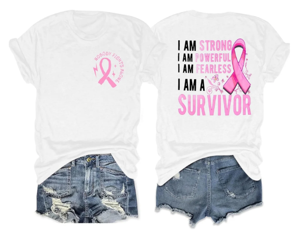Breast Cancer Shirts for Women Pink Ribbon Breast Cancer Awareness TShirt Casual Inspirational Short Sleeve Tee Tops Medium