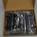 Ravinte 35 Pack 6'' Square Cabinet Pulls Matte Black Stainless Steel Kitchen Drawer Pulls Cabinet Handles 6Length, 3-3/4" Hole Center