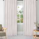 Linen Curtains,Natural Curtain in Linen Viscose Slub 50x84 Natural Set of 2, 2 Panels Curtain,Tab Top Curtains with Texo Lining,Room Darkening Drapes,Thankgiving,ChritsmasCurtains for Bedroom