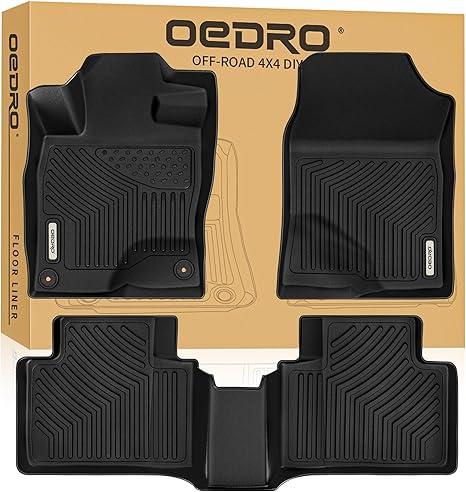 OEDRO Floor Mats Fit for Honda Civic Coupe/Sedan/Type R 2016-2021, 2017-2021 Honda Civic Hatchback, All-Weather TPE Custom Fit Floor Liners Includes 1st & 2nd Row