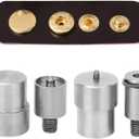4Pcs Snap Fasteners Button Die, Stainless Steel Snap Button Die Set, Sliver Rivet Press Dies, Easy Use Dies Hand Snaps for 831 12mm, 15mm, 21.5mm Specifications Buttons