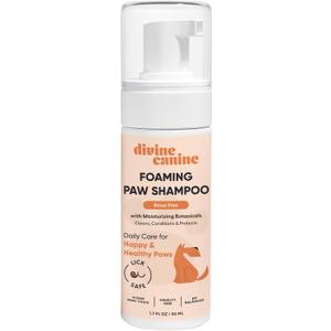 2 x Foam Dog Paw Cleaner - Alcohol Free Foaming Paw Sanitizer Spritz - Made with Coconut, Aloe, Copaiba Oil, and Lemongrass Oil to Nourish and Clean Paws - Made in The USA (1.7 oz)