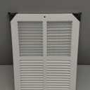HVAC Premium 14" X 10" 2-Way-Vertical AIR Supply Grille - Vent Cover & Diffuser - Flat Stamped Face - White [Outer Dimensions: 15.75" w X 11.75" h]