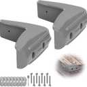 Corner Dock Bumper Fender, Marine Corner Dock Fender Guard, Soft UV-Resistant Marine-Grade Vinyl, Inflatable Protection, 10-Inch x 10-Inch, 2-Pack, Gray