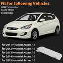 85210-1R000 Left Driver Side Sun Visor Replacement for Hyundai Accent 1E 2011-2015 Sunvisor Assy Grey