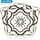 Black & White Collection Peel and Stick Tile Stickers 24 PC Set backsplash Tile Decals Bathroom & Kitchen Vinyl Wall Decals Easy to Apply Just Peel & Stick Home Decor (Black & White B5, 8x8 Inch)
