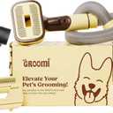 GROOMI Vacuum Pet Brush Kit  3in1 Dog & Cat Grooming Tool, SelfCleaning Deshedding Brush & Pet Hair Remover, Universal Vacuum Attachment Including Dyson, Short, Medium & Long Fur, All Breeds