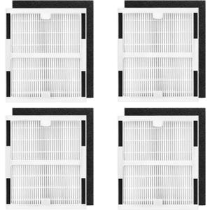 4 Pcs Air Purifier Filter Replacement, Compatible with Idylis IAF-H-100B | Effective 2-Layer Filtration, Captures Dust Dander, Eliminates Household Odors, Multi-Room Applicable, Long Service Cycle