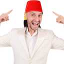 SATINIOR Red Turkish Fez Felt Hat Bulk Men Women Christmas Cosplay Costume Greece Moroccan Traditional