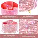 fanado Bling 360 Rotate Makeup Brush Holder Organizer, Makeup Organizers Countertop, Makeup organization and Skincare Storage for Vanity, Gift for Women Girls (Bling dz-Pink)