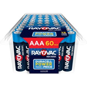 Rayovac AAA Batteries, Alkaline Triple A Batteries (60 Battery Count) (60 Count (Pack of 1))