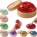 Glitter Dumpling Squishies Mystery Box Squeeze Toy, Easter Squishy Dumpling Fidget Toys for Adults, Stress Relief Sensory Toy (Red)